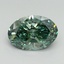 3.06 Ct. Fancy Vivid Green Oval Lab Grown Diamond
