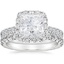 PT Moissanite Luxe Sienna Halo Diamond Bridal Set (1 3/8 ct. tw.), smalltop view