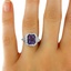 The Basia Ring, smallzoomed in top view on a hand
