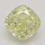 0.90 Ct. Fancy Light Yellow Cushion Diamond