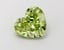 1.00 Ct. Fancy Vivid  Green Heart Lab Grown Diamond