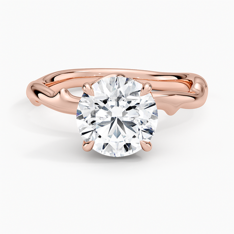 14K Rose Gold Rose Thorn Hidden Accent Diamond Ring (1/4 ct. tw.)
