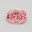 1.04 Ct. Fancy Intense Pink Oval Lab Grown Diamond