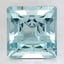 9.6x9.3mm Unheated Princess Aquamarine