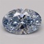 1.10 Ct. Fancy Intense Blue Oval Lab Grown Diamond