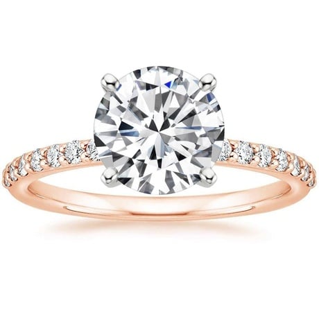 14K Rose Gold Petite Shared Prong Bridal Set (1/2 ct. tw.)