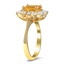 The Olia Ring, smalltop view on a hand