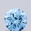 0.75 Ct. Fancy Vivid Blue Round Lab Grown Diamond