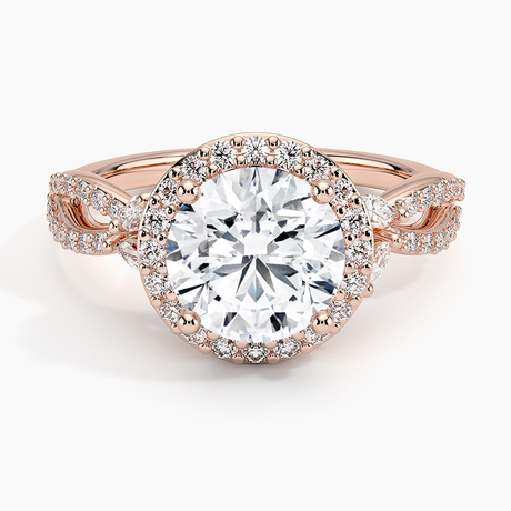 14K Rose Gold Luxe Willow Halo Diamond Ring (2/5 ct. tw.)