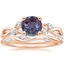 14K Rose Gold Willow Diamond Ring (1/8 ct. tw.) with Winding Willow Diamond Ring (1/8 ct. tw.)