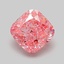 1.08 Ct. Fancy Vivid Pink Cushion Lab Grown Diamond