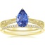 14K Yellow Gold Elsie Ring with Whisper Diamond Ring (1/10 ct. tw.)