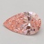 0.52 Ct. Fancy Intense Pink Pear Lab Grown Diamond