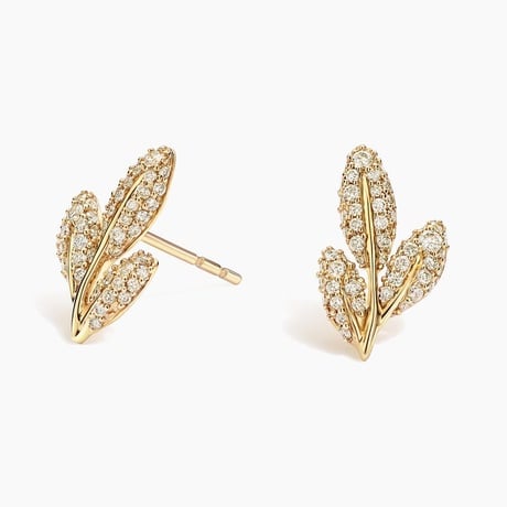 Jane Goodall Pavé Olive Branch Lab Diamond Stud Earrings