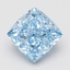 3.08 Ct. Fancy Vivid Blue Cushion Lab Grown Diamond