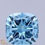 3.21 Ct. Fancy Vivid Blue Cushion Lab Grown Diamond