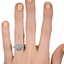 The Pheobe Ring, smallzoomed in top view on a hand