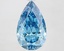 3.56 Ct. Fancy Vivid Blue Pear Lab Grown Diamond