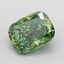 5.65 Ct. Fancy Vivid  Green Cushion Lab Grown Diamond