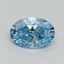0.56 Ct. Fancy Vivid Blue Oval Lab Grown Diamond