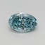 0.30 Ct. Fancy Vivid Blue Oval Lab Grown Diamond