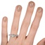 The Calyse Ring, smallzoomed in top view on a hand