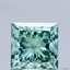 5.19 Ct. Fancy Vivid Green Princess Lab Grown Diamond
