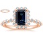 14K Rose Gold Marseille Halo Diamond Ring (1/2 ct. tw.) with Luxe Marseille Diamond Ring (1/2 ct. tw.)