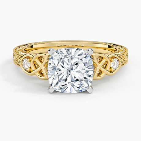 18K Yellow Gold Aberdeen Celtic Diamond Ring