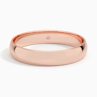 Slim Profile 4mm Wedding Ring in 14K Rose Gold