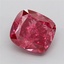 3.03 Ct. Fancy Vivid Pink Cushion Lab Grown Diamond