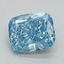 1.76 Ct. Fancy Vivid Blue Cushion Lab Grown Diamond