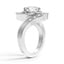 Vintage-Inspired Spiral Halo Diamond Ring, smallside view