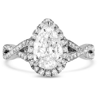 Custom Entwined Halo Diamond Ring with a Surprise Gallery