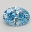 1.23 Ct. Fancy Vivid Blue Oval Lab Grown Diamond