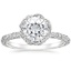 18K White Gold Nova Halo Diamond Ring (1/2 ct. tw.), smalltop view