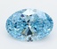 3.17 Ct. Fancy Vivid  Blue Oval Lab Grown Diamond
