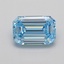 1.00 Ct. Fancy Intense Blue Emerald Lab Grown Diamond