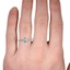 The Zabby Ring, smallzoomed in top view on a hand