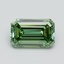 0.73 Ct. Fancy Vivid Pacific Green Emerald Lab Grown Diamond