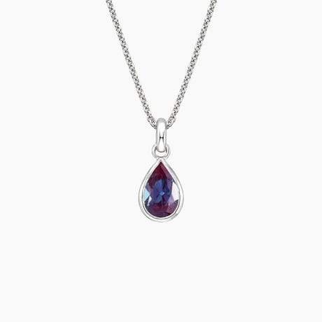 Teardrop Lab Alexandrite Pendant