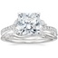 18K White Gold Classic Willow Diamond Ring with Winding Willow Diamond Ring