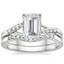 18KW Moissanite Chamise Diamond Bridal Set, smalltop view