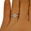 The Ayami Ring, smallzoomed in top view on a hand