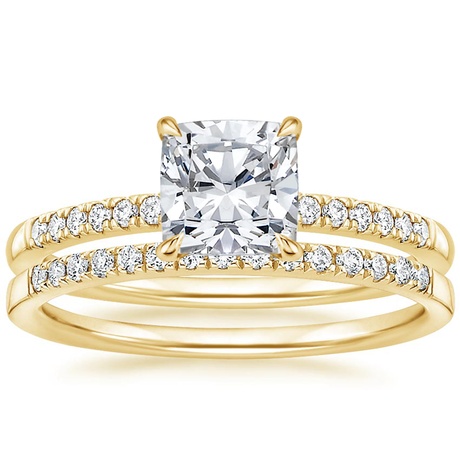18K Yellow Gold Petite Viviana Diamond Bridal Set (1/4 ct. tw.)