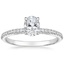 18K White Gold Simply Tacori Luxe Drape Diamond Ring, smalltop view