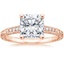 14K Rose Gold Hudson Engraved Diamond Ring, smalltop view