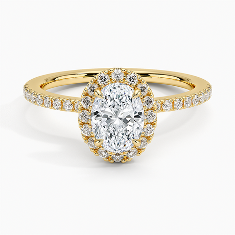 Hidden Halo Diamond Engagement Ring