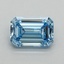 0.97 Ct. Fancy Vivid Blue Emerald Lab Grown Diamond