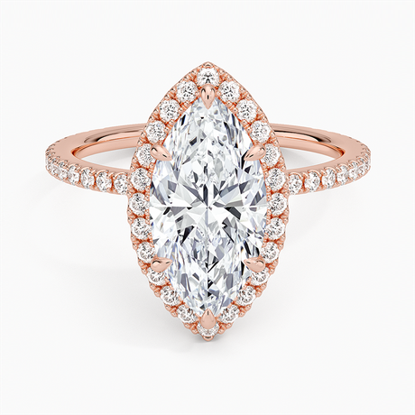 14K Rose Gold Waverly Halo Diamond Ring (1/2 ct. tw.)